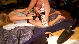 Restrained painal painful anal with long socks