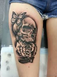 Take a look at the list below and pick your favorite skull rose tattoo. 97 Best Skull Tattoos On Thigh