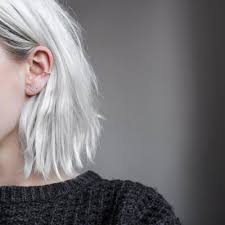 Black And Platinum Hair Aesthetic Never Trust Too Much Short White Hair Beauty Silver Hair