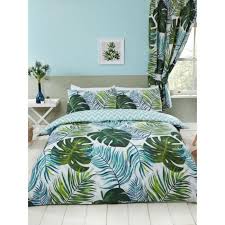 Jouez la couleur à pile ou face ! Rapport Palmiers Tropicaux Ensemble Housse De Couette Et Taie D Oreiller Double Cdiscount Maison