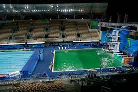 Maybe you would like to learn more about one of these? Rio 2016 Green Not Blue The Color Of Swimming Pool At Olympics