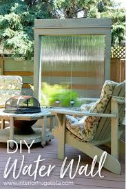 Homeowners can sometimes inherit backyards without save yourself the hassle of painting and throw down an oversized and gorgeous outdoor rug. Diy Outdoor Water Wall Privacy Screen Interior Frugalista
