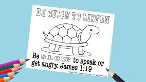 February 8, 2019 / lisa may. James 1 19 Kids Coloring Page Say It With Simplicity