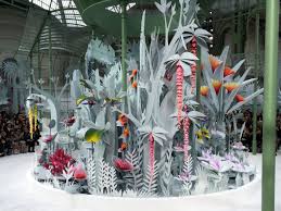Chanel At Couture Spring 2015 Paper Installation Paper Flowers Trendy Flowers