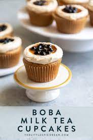Boba Tea Cupcakes The Little Epicurean Recipe Tea Cakes Recipes Cupcake Recipes Tea Cakes