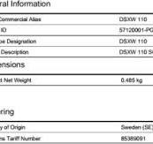 ABB DSXW 110 DSXW110 57120001-PG DSXW 110 SG-Interface ABB ...