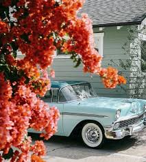 Vintage Cars Flowers Wallpaper 50s Aesthetic Aesthetic Vintage Wallpapers Vintage Vintage Photography