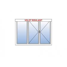 Volet roulant intégré pour une pose facile. Fenetre 2 Vantaux Aluminium Sur Mesure Volet Roulant Interieur Somfy