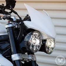 Dual Round Headlight Conversion Motodemic Headlights Triumph Street Triple Triumph