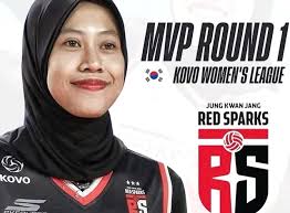 Red Sparks Rayakan Kemenangan 3-0, Megawati Raih MVP Liga Voli!