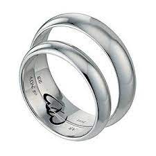 Commitment 9ct White Gold Ring Set H Samuel The Jeweller White Gold Ring Settings White Gold Rings Mens Wedding Rings