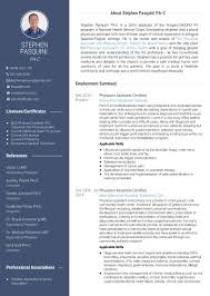stunning physician assistant resume
