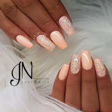 Nashya Peach Nails Cute Acrylic Nails Gel Nails