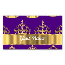 Gold Crowns On Purple Zazzle Com Gold Business Card Metal Business Cards Crown Pattern