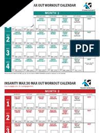 the max out workout calendar insanity max 30 pdf