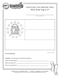 Color the beaver brown with a black tail. Coloring Page State Flag Georgia Printable Worksheet Surviving The Oregon Trail