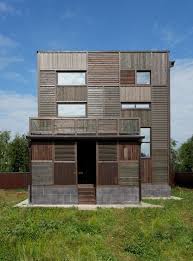 Wood Patchwork House Wooden Facade Wooden Cladding Exterior Facade Design