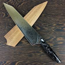 Gravity Raindrop Damascus Silver Mesh Handle Damascus Knife Silver Mesh