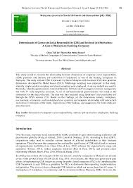 Finally, we deliberate on the future scenario for csr in india and its key drivers based on case. Pdf Determinants Of Corporate Social Responsibility Csr And Intrinsic Job Motivation A Case Of Malaysian Banking Company Chan Tak Jie And Nurul Ain Mohd Hasan Academia Edu