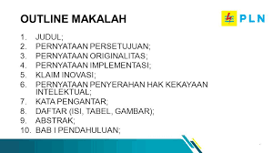 Outline merupakan kunci informasi yang menjadi acuan dalam membuat tinjaun pustaka. Jakarta 8 Maret 2018 Penulisan Makalah Inovasi Outline Makalah 1 J U D U L 2 P E R N Y A T A A N P E R S E T U J U A N 3 P E R N Y A T A A N O R Ppt Download