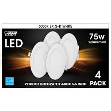 Is there a light fixture you want changed out in your house? Feit Electric 5 6 Integrated J Box Retrofit Kit 4 Pack Costco