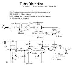 Tube Distortion Schematic Diy Guitar Pedal Guitar Distortion Pedal