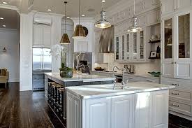 Top 25 Open Floor Plan White And Warm Wood Designer Kitchens South Shore Decorating Blog Classic Kitchen Design Home Grey Kitchen Island