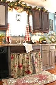 Fresh modern farmhouse kitchen makeover. Far Above Rubies Country Christmas Kitchen Shabby Chic Kitchen Country Kitchen Designs Farmhouse Kitchen Curtains