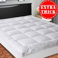 Sopat Extra Thick Mattress Topper Queen Cooling Mattress Pad Cover Pillow Top Construction 8 2 Cooling Mattress Pad Thick Mattress Topper Mattress Pad Cover