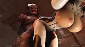 Predator violación anal rubia tetona Sarah Bryant, porno 3D