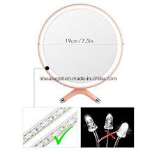 Natural daylight lighted makeup mirror/vanity mirror with touch screen dimming, collapsible, portable convenience clarity cosmetic mirror led makeup mirror tabletop for travel (white) $23.30. Led Lighted Vanity Makeup Mirror With Built In 800mah Battery And Usb Charging Natural Daylight Dimmable Foldable Esg10310 China Makeup Mirror And Led Mirror Price Made In China Com