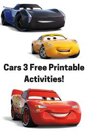 Cars 3 Free Printable Activities With Ashley And Company Cars Birthday Party Disney Disney Cars Birthday Cars Birthday Parties