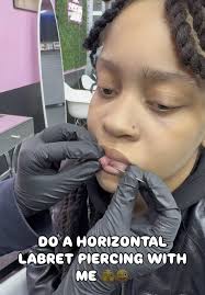 Horizontal Ashley Pierced Lip