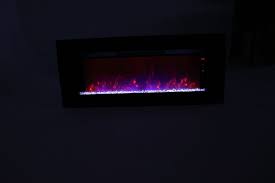 The flanges will fit behind the brackets. Greystone 47 Electric Fireplace With Crystals Wall Mount Black Led Side Lights Greystone Rv Fireplaces 324 000074