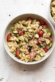 This Healthy Cold Tuna Pasta Salad Is Made Without Mayo The Whole Family Will Love It Tuna Pasta Salad Healthy Healthy Tuna Cold Tuna Pasta Salad
