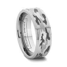 6mm 8mm Beveled Camo Tungsten Wedding Band Camo Engagement Rings Tungsten Mens Rings Camo Wedding Rings