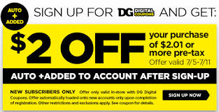 Through July 11th New Dollar General Digital Coupon Users Can Get A Coupon For 2 Off A Purchase Digital Coupons Dollar General Digital Coupons Dollar General