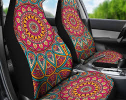 Peace Love Design Car Seat Covers Pair 2 Front Seat Covers Etsy Car Seats Fit Car Carseat Cover