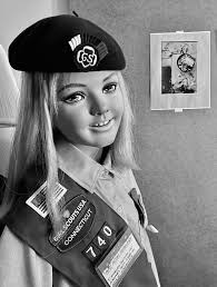 The mock up of No 16 Mannin that was used in Douglas carnival when it was  pulled along the promenade by a tractor.