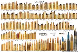 Big Bore Standard Obsolete Bullet Poster Cartridge Comparison Chart