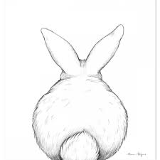 Voir plus d'idées sur le thème dessin lapin, lapin art, image lapin. Affiche Bebe Petit Lapin De Dos De Lilipinso Scandimag Deco