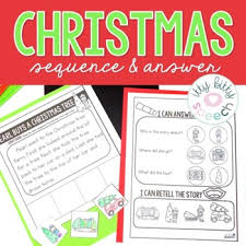Christmas Sequence & Answer for Speech & Language Therapy (+BOOM Cards)