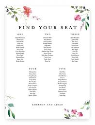 Wedding Seating Chart Minted