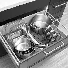 organiseur separateur de tiroir a casseroles peggy umbra set de 2 umbra kitchen drawer organiser kitchen drawer organization kitchen pantry