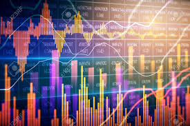 Creative Forex Chart Texture With Candlestick Trade And Broker