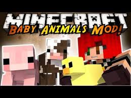 By default about half the animals and 1/4th of villagers will be baby. Minecraft Mod Showcase The Baby Animals Mod Minecraft Mods Minecraft Anime Baby Animals