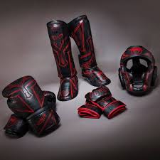 Venum Venum Shinguards Gladiator Black Red Kickboxing