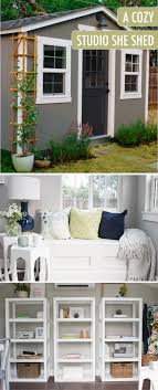 A Cozy Studio She Shed The Home Depot Blog Shed Interior Shed Homes Studio Shed