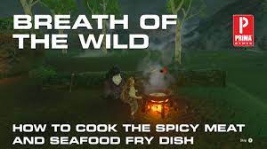 I read his book, i did the right recipe, but he doesn't say anything when i talk to him! Zelda Breath Of The Wild Old Man S Recipe Guide Spicy Meat And Seafood Fry Allgamers