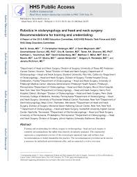 Industrial training's final report prepared by engineur ak tech 05dad14f1010 at ismaco sdn. Pdf Robotics In Otolaryngology And Head And Neck Surgery Recommendations For Training And Credentialing A Report Of The 2015 Ahns Education Committee Aao Hns Robotic Task Force And Aao Hns Sleep Disorders Committee